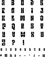 Shown: Character options including letters and symbols. 