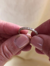 Viburnum Pavé Half Eternity Band - 2mm Diamonds