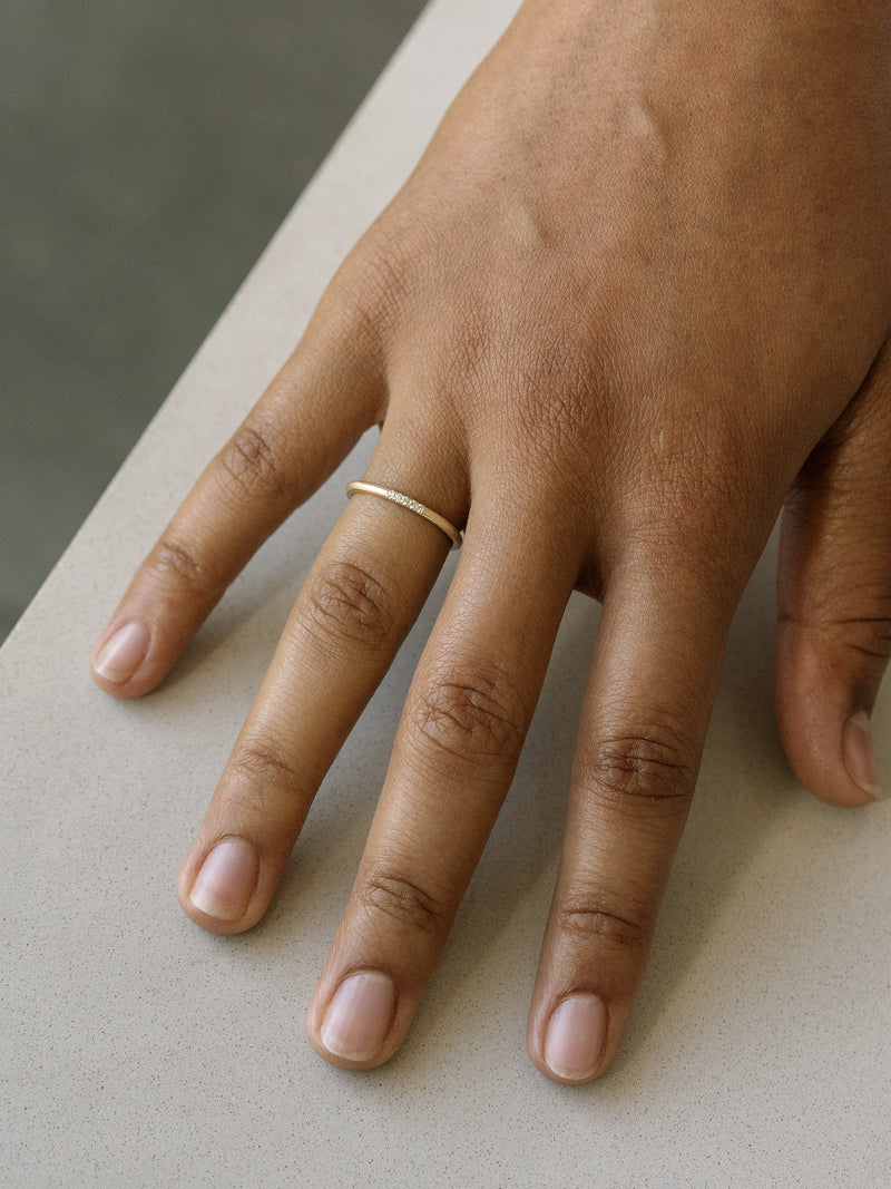 Shown: 14k yellow gold with smooth texture and matte finish.