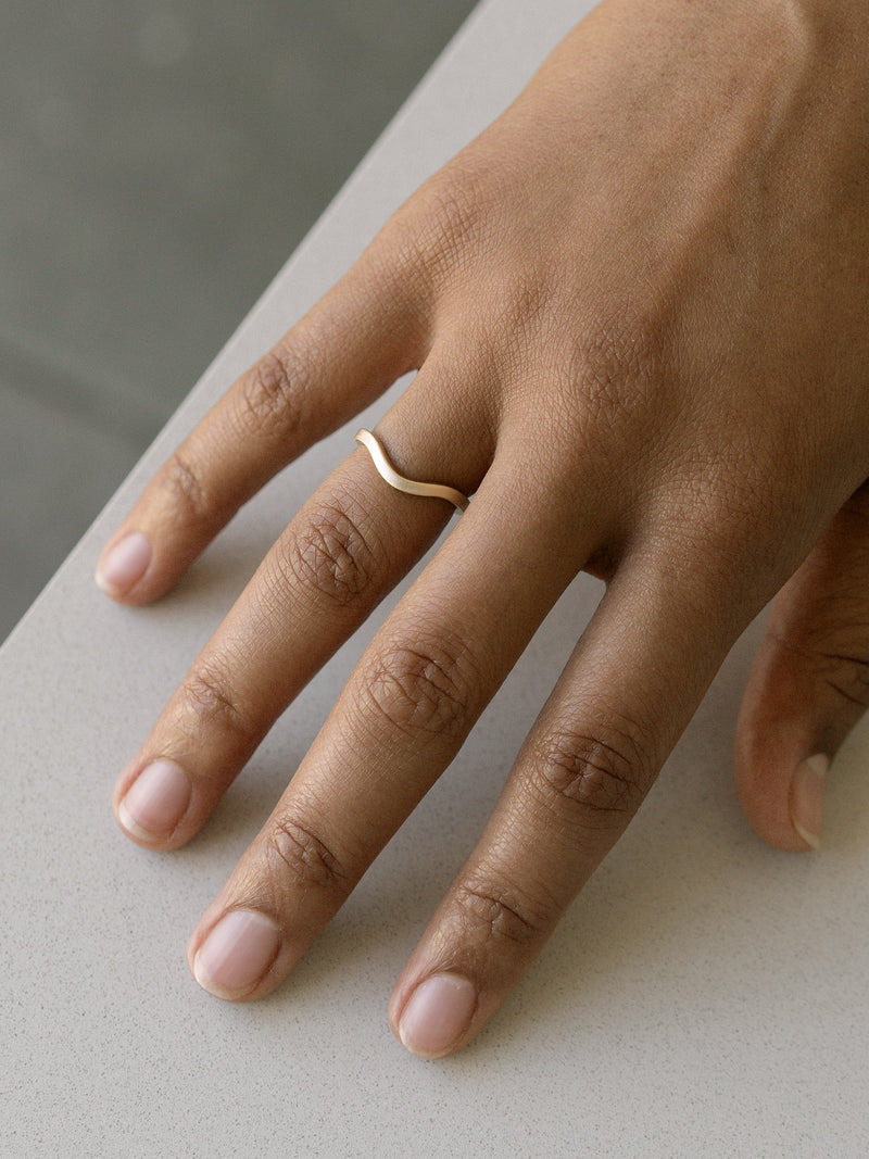 Shown: 14k yellow gold with signature matte finish.