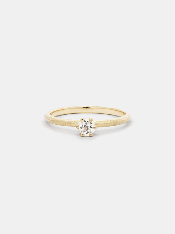 Shown: 14k yellow gold with organic texture and signature matte finish.