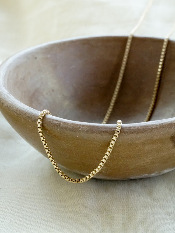 Box Chain - 14k yellow gold