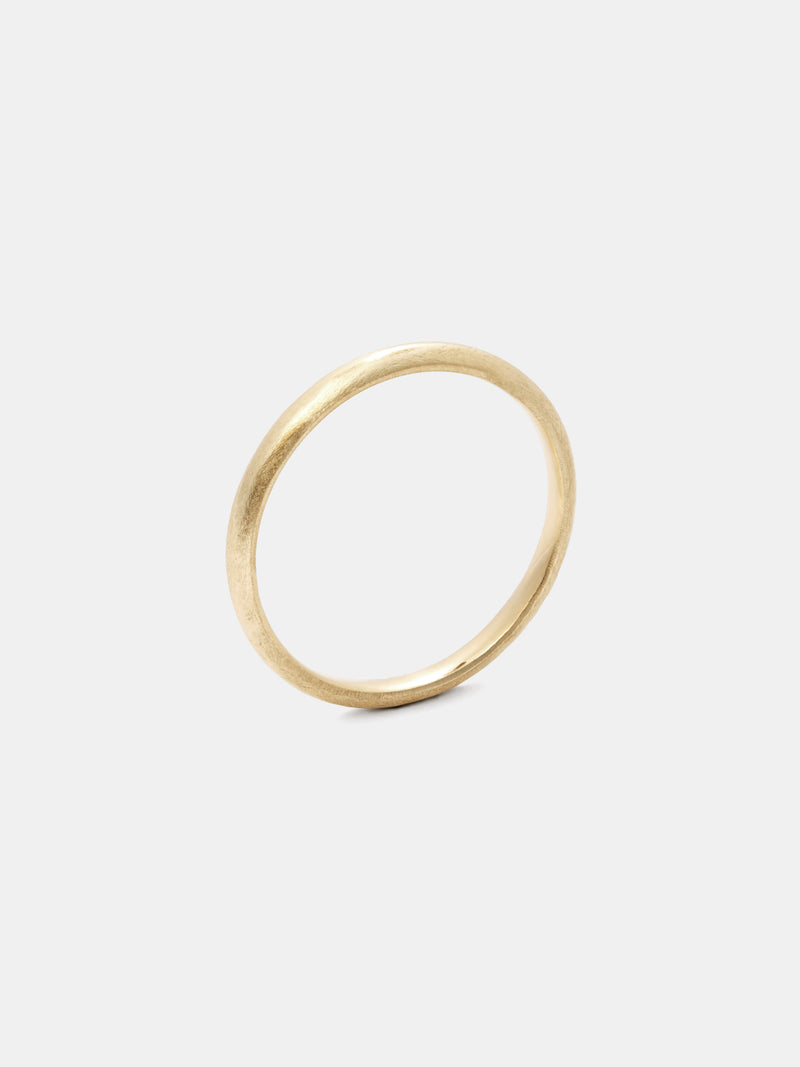 Shown: 14k yellow gold with smooth texture and matte finish.