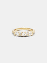 Shown: near colorless diamonds in 14k yellow gold with signature matte finish.