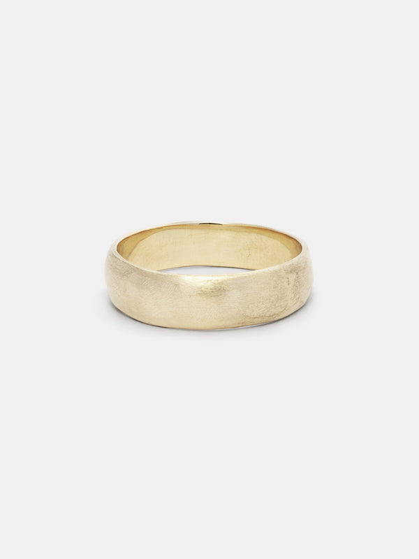 Shown: 14k yellow gold with organic texture and signature matte finish.