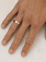 Shown: 14k yellow gold with smooth texture and signature matte finish.