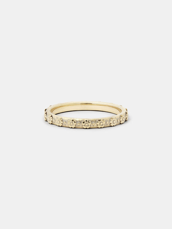 Shown: 14k yellow gold with matte finish.