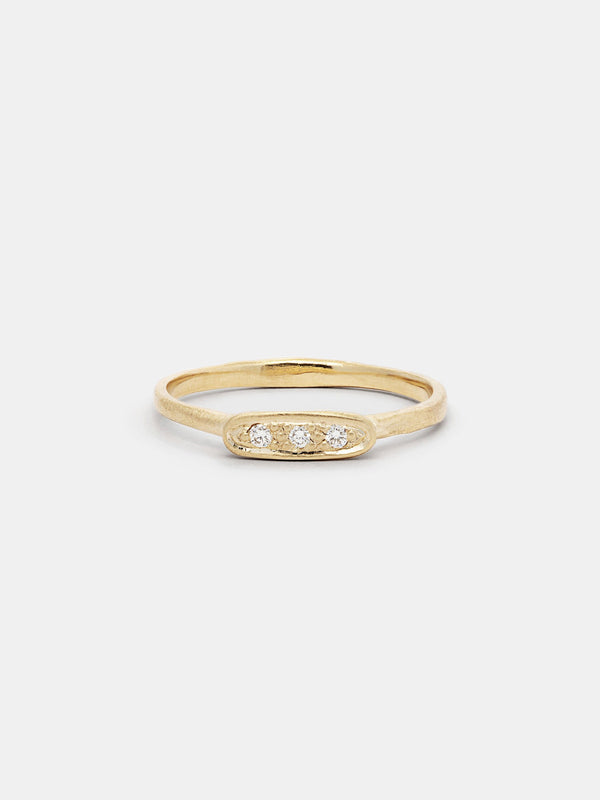 Shown: 14k yellow gold with organic texture and signature matte finish.