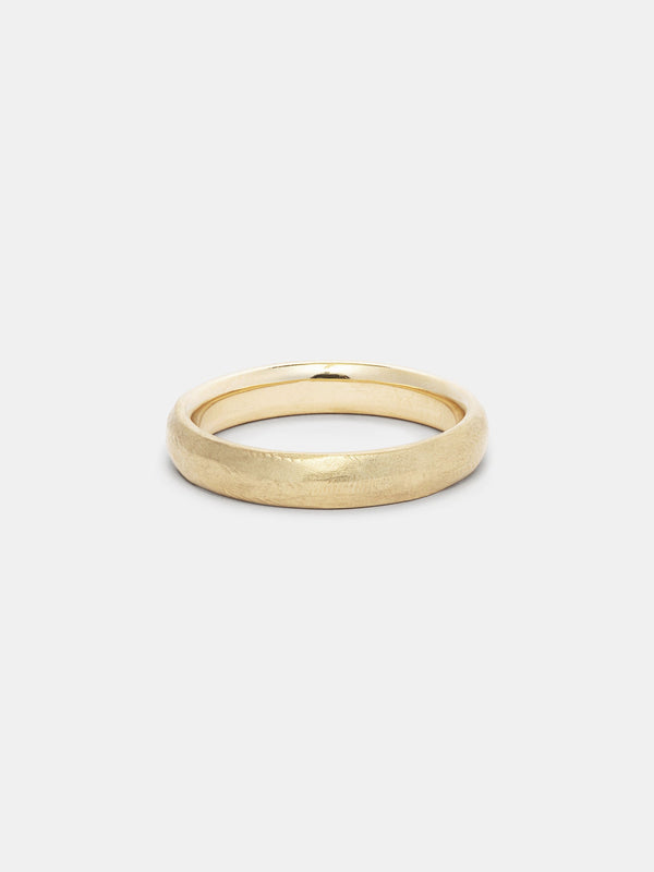 Shown: 14k yellow gold with organic texture and signature matte finish.