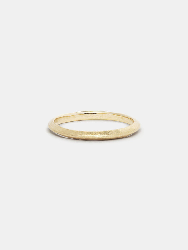 Shown: 14k yellow gold with organic texture and signature matte finish.