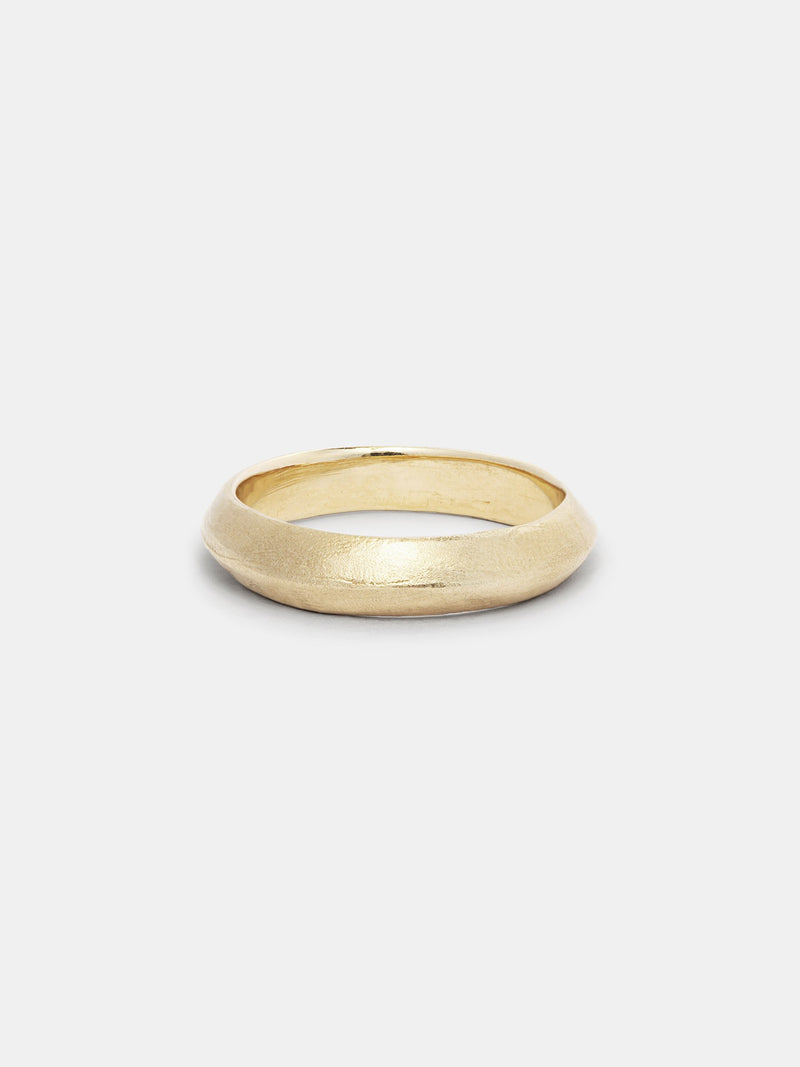 Shown: 14k yellow gold with organic texture and signature matte finish.