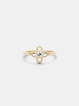 Shown: 0.5ct near colorless antique diamond in 14k yellow gold with smooth texture and signature matte finish.