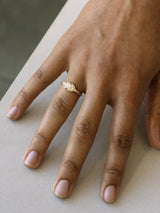 Shown: 14k yellow gold with organic texture and signature matte finish.