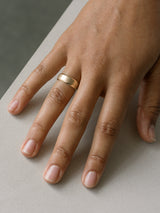 Shown: 14k yellow gold with dual matte/polish finish.