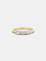 Petite Chrysanthemum 7 Stone Ring- Antique Diamond