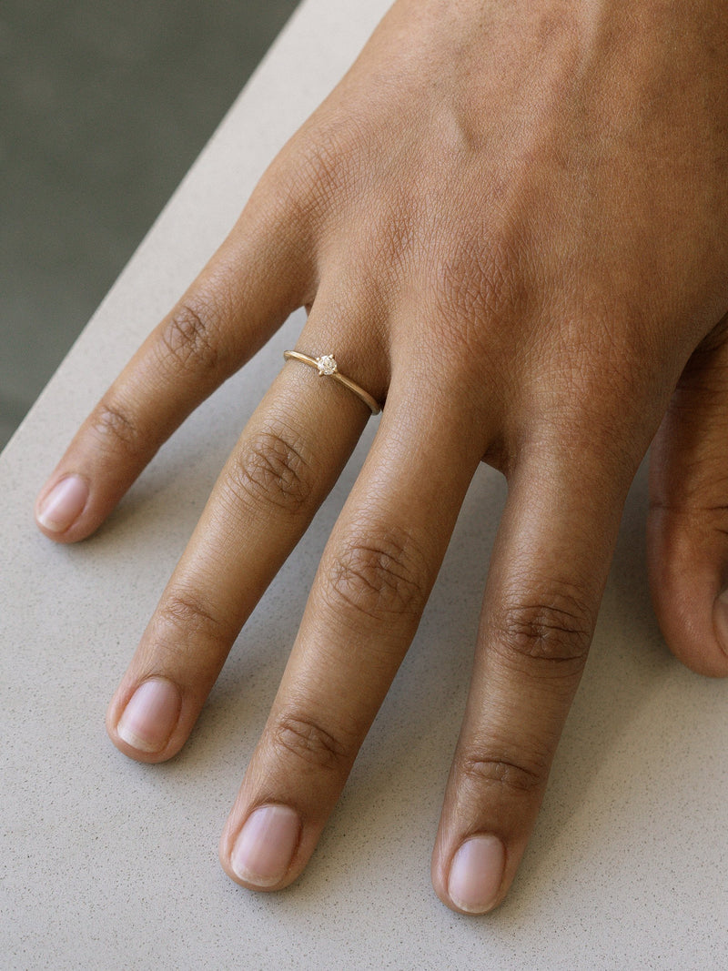 Shown: 14k yellow gold with organic texture and signature matte finish.