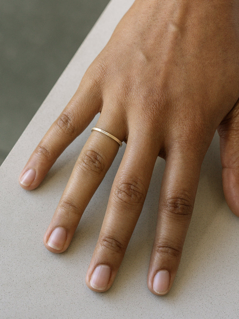 Shown: 14k yellow gold with smooth texture and signature matte finish.