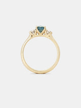 Vega 3 Stone Oval Ring- Sapphire