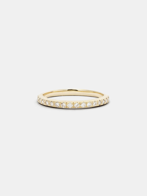 Shown: 14k yellow gold with organic texture and signature matte finish.