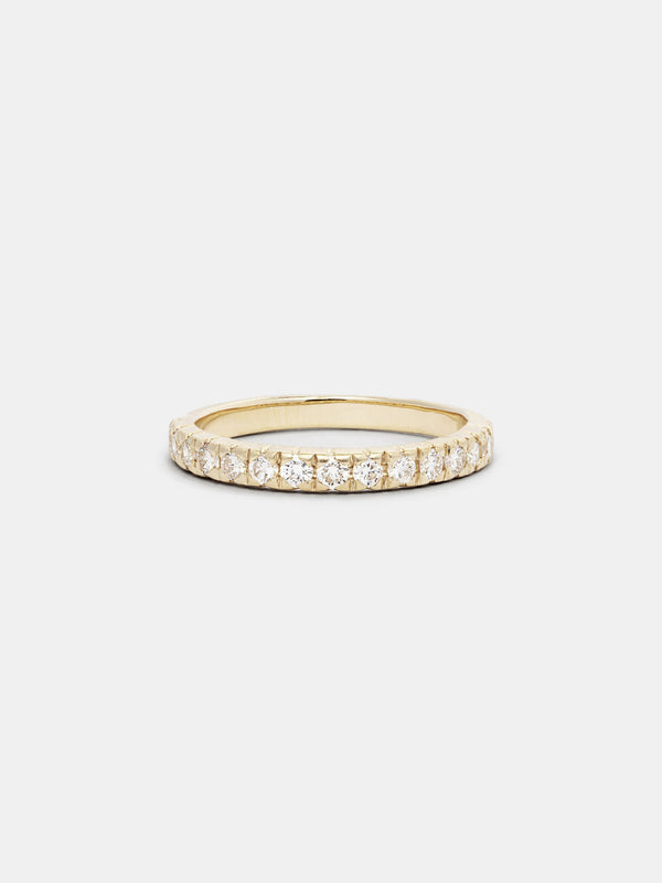 Shown: 14k yellow gold with organic texture and signature matte finish.