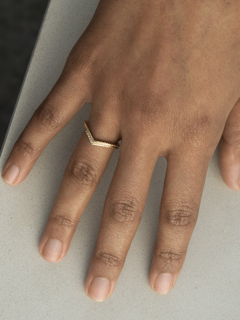 Shown: 14k yellow gold with signature matte finish.