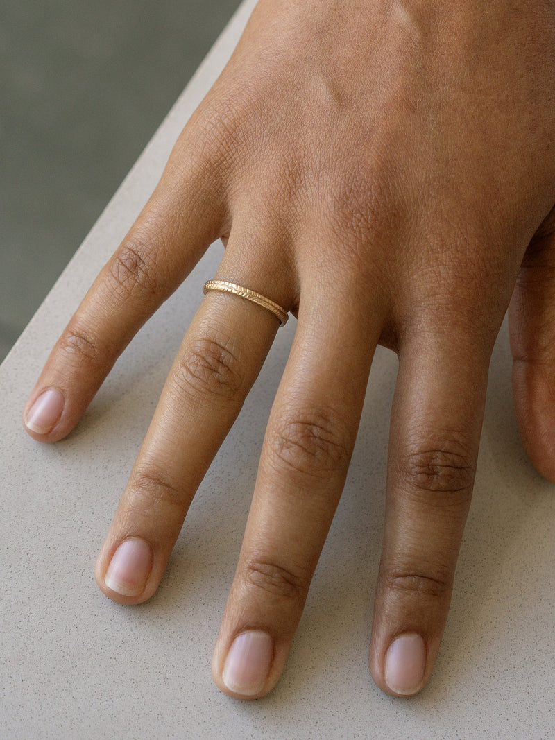 Shown: 14k yellow gold with signature matte finish.