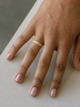 Shown: 14k yellow gold with signature matte finish.