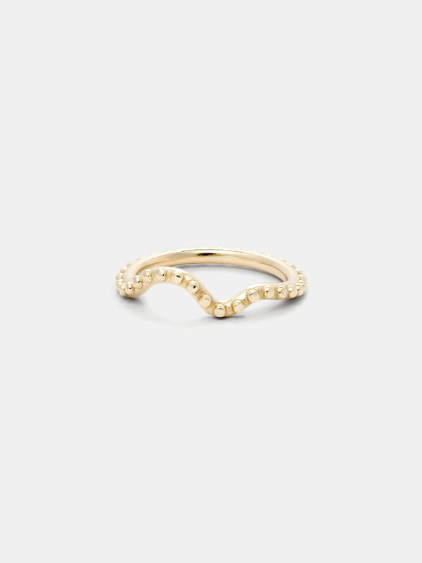 Shown: 14k yellow gold with smooth texture and matte finish.