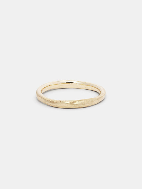 Shown: 14k yellow gold with organic texture and signature matte finish.