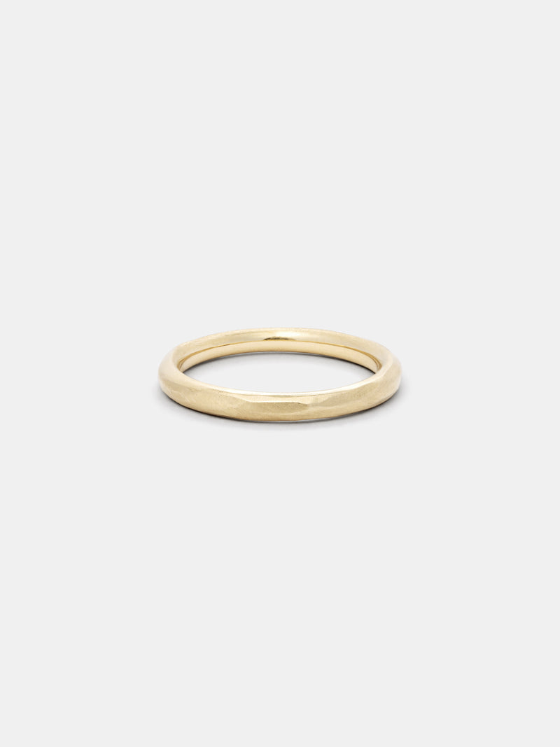 Shown: 14k yellow gold with organic texture and signature matte finish.