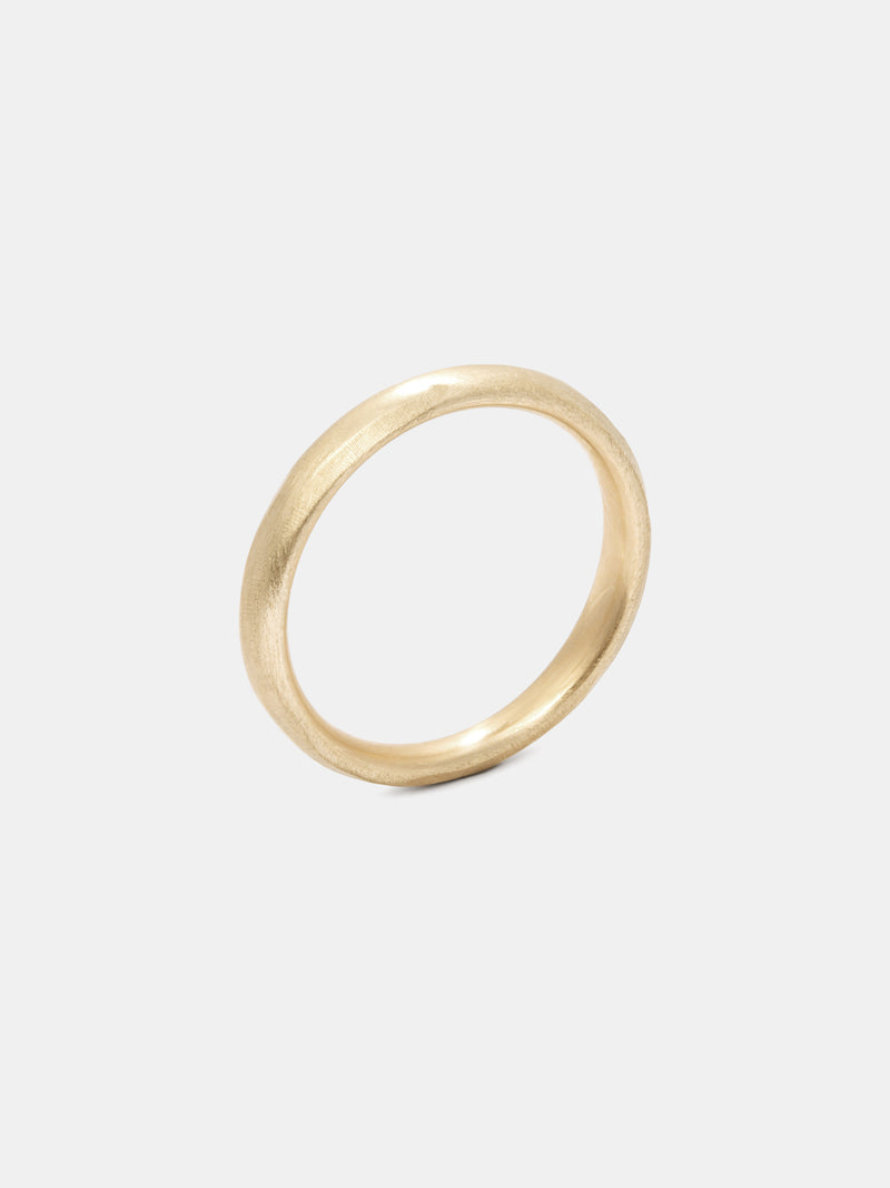 Shown: 14k yellow gold with organic texture and signature matte finish.